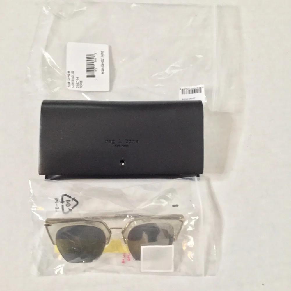 Rag & Bone Cat Eye Sunglasses Clear/Gold 51mm NWT